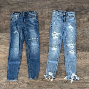 00 short- AE Distressed Blue Jeans